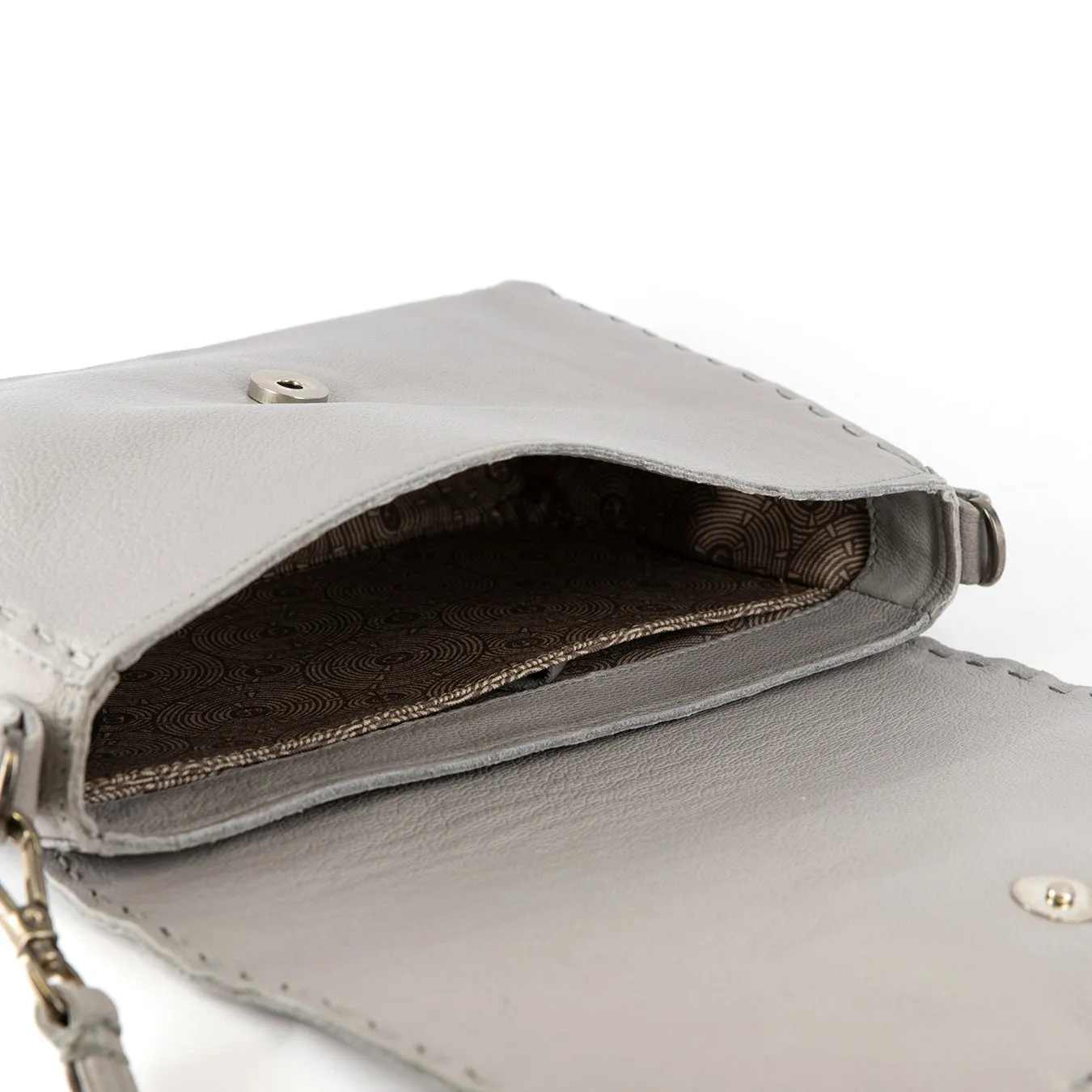 Liana : Ladies Leather Crossbody Handbag in Quarry Cayak