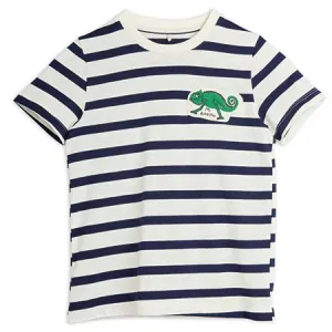 Lizard Patch Striped T-shirt