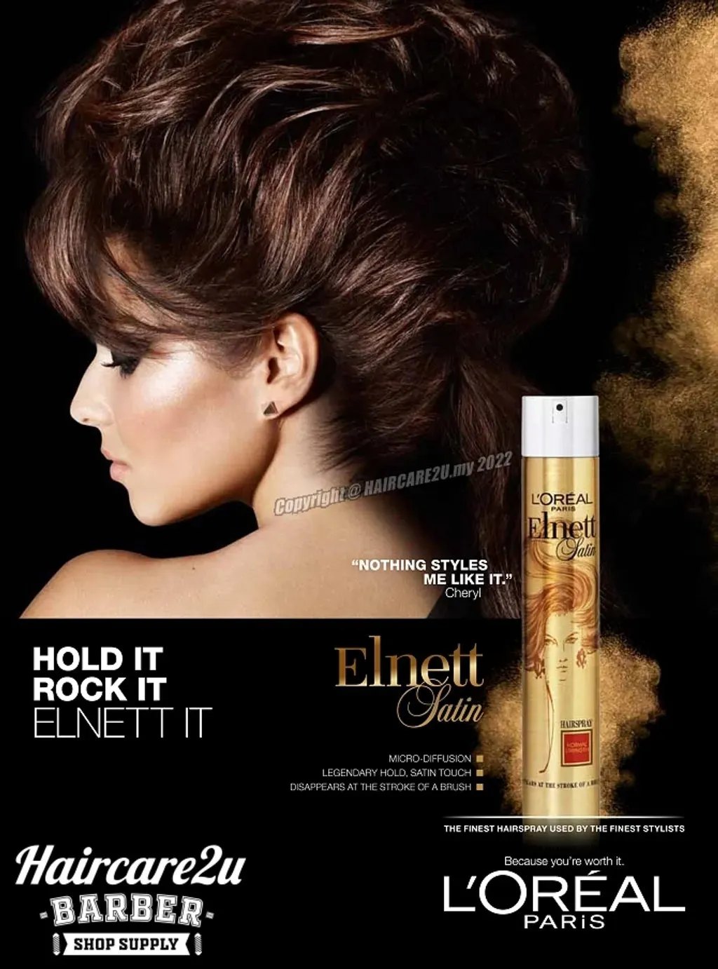 LOREAL PROFESSIONAL PARIS  ELNETT SATIN LAQUE HAIR SPRAY LACA 500ML