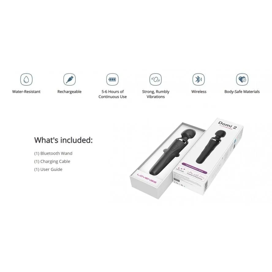 Lovense - Domi Wand 2 App Controlled Super Powerful Mini Wand