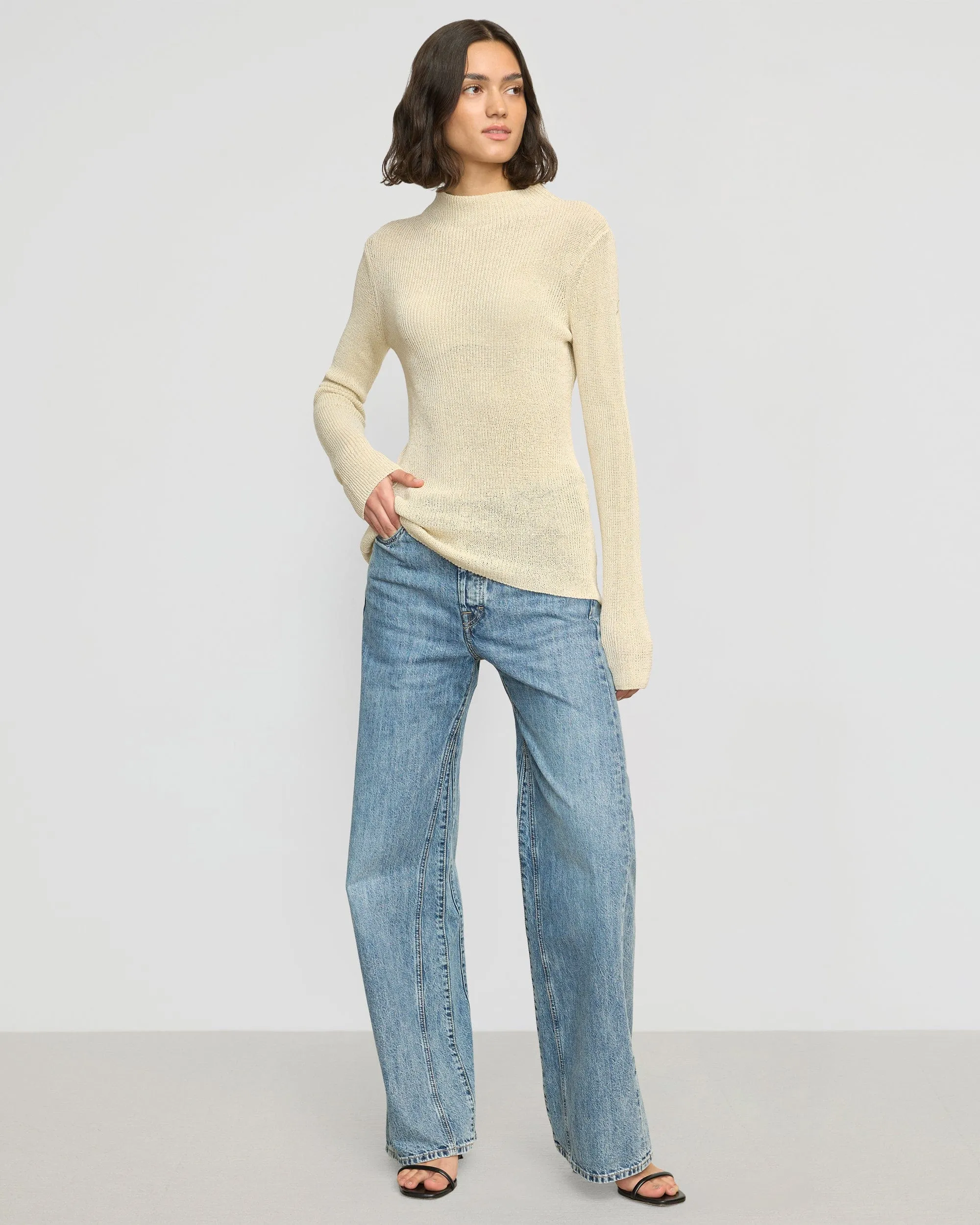Lynne Slim Semi-Sheer Sweater