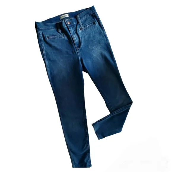 Madewell Roadtripper High Rise Skinny Jegging Jean Size 29T #MB395 Med Waah