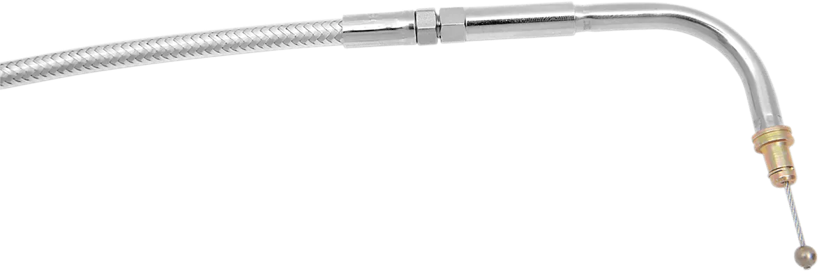 Magnum 53213 Alternative Length Polished Stainless Braided Throttle Cable - 42 1/2in.