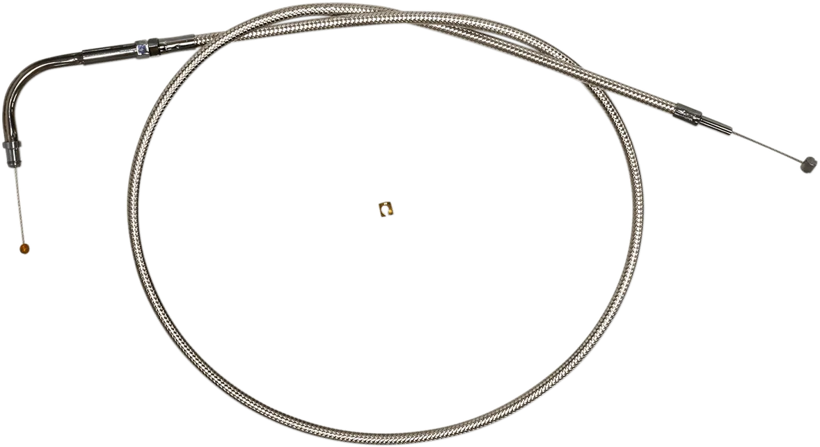 Magnum 53256 Alternative Length Polished Stainless Braided Throttle Cable - 36 3/4in.