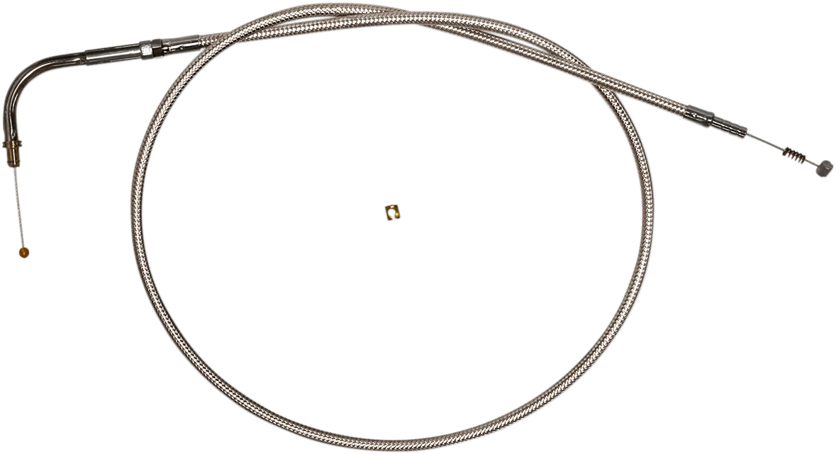 Magnum 54215 Alternative Length Polished Stainless Braided Idle Cable - 44 1/2in.