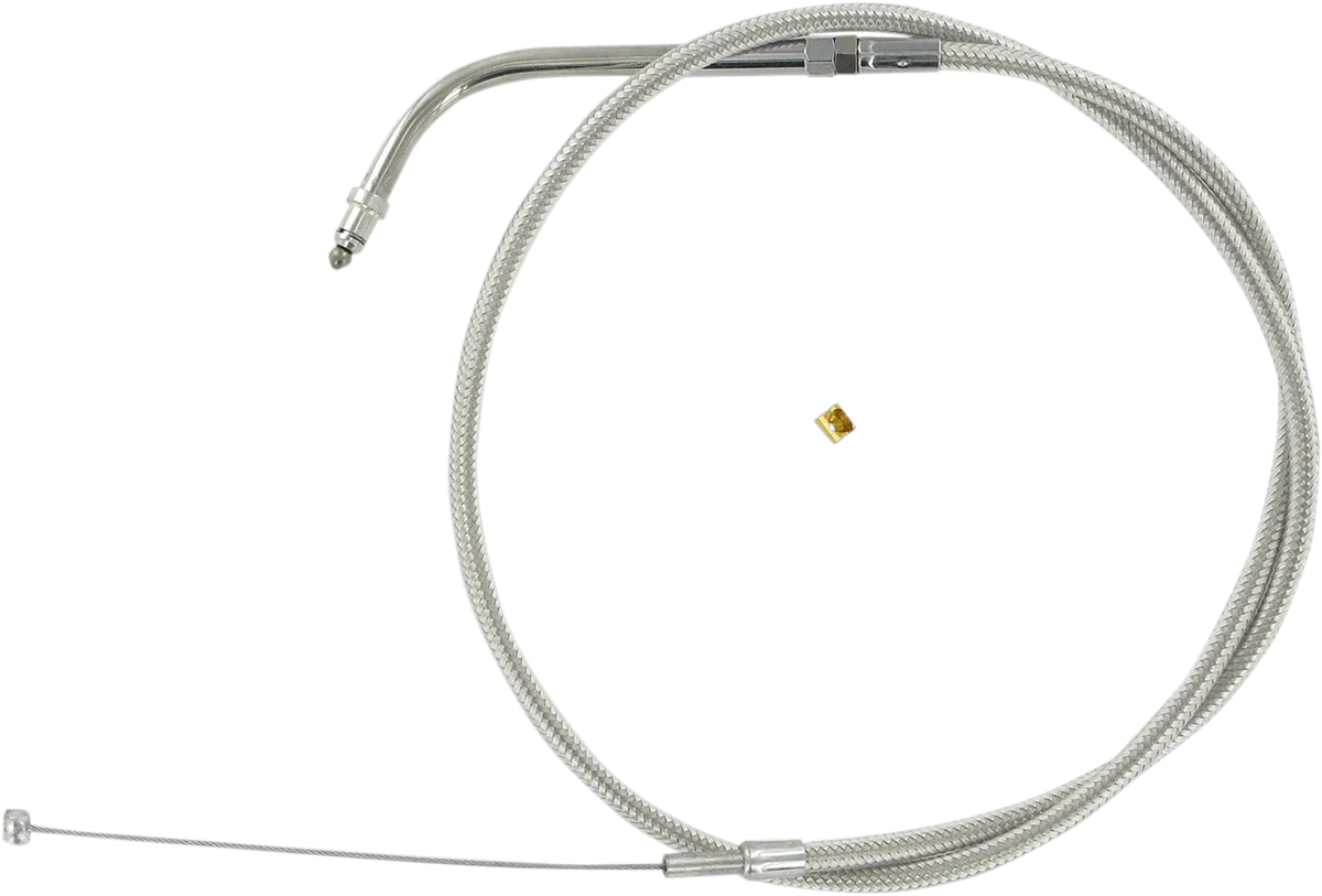 Magnum 54326 Alternative Length Polished Stainless Braided Idle Cable - 50 3/16in.