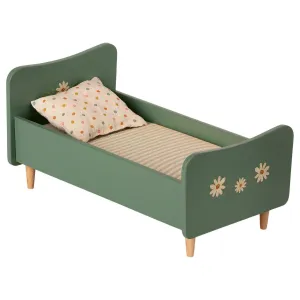 Maileg Mini Wooden Bed Mint Blue