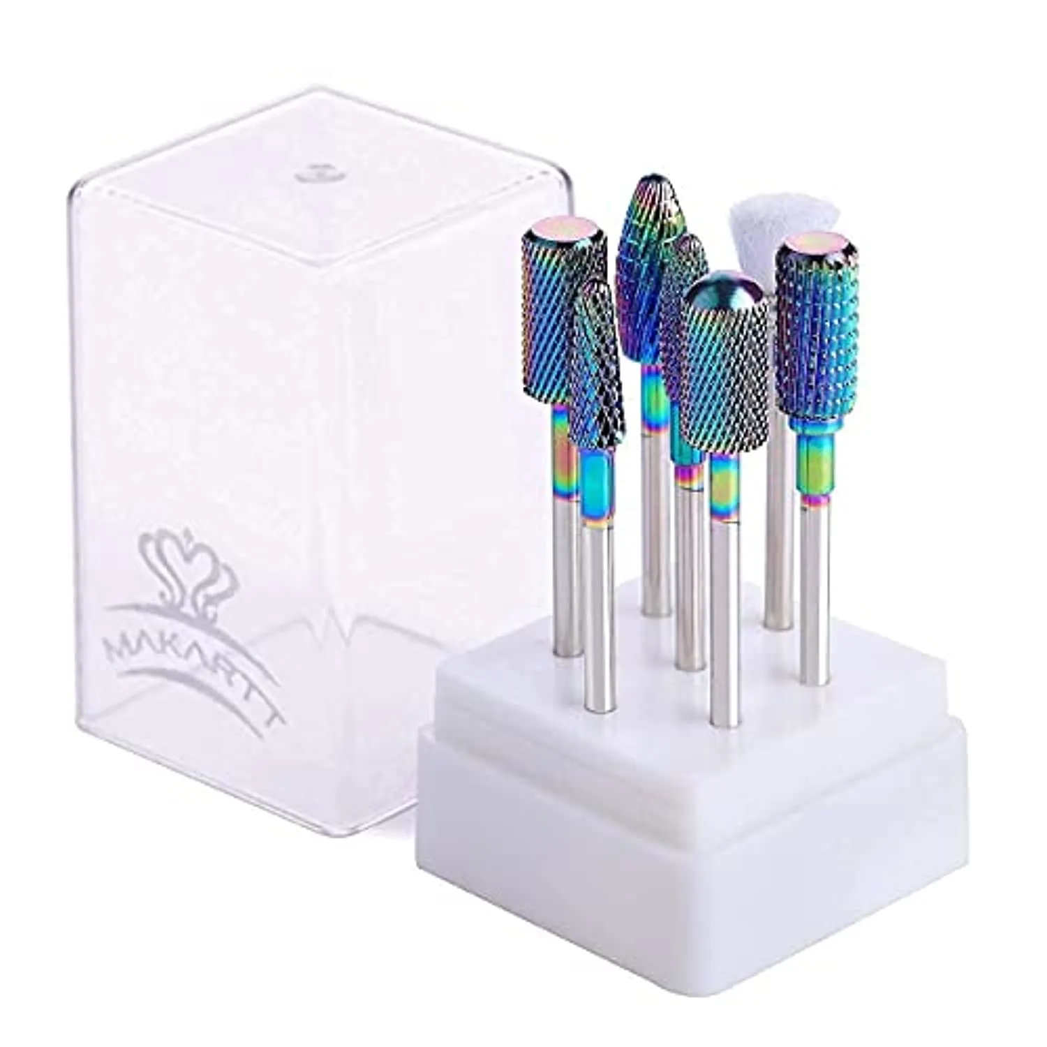 Makartt Nail Drill with Nail Bits Bundle, Electric Nail Drill Machine and 7Pcs Nail Drill Bits Set Remove Acrylic Nail