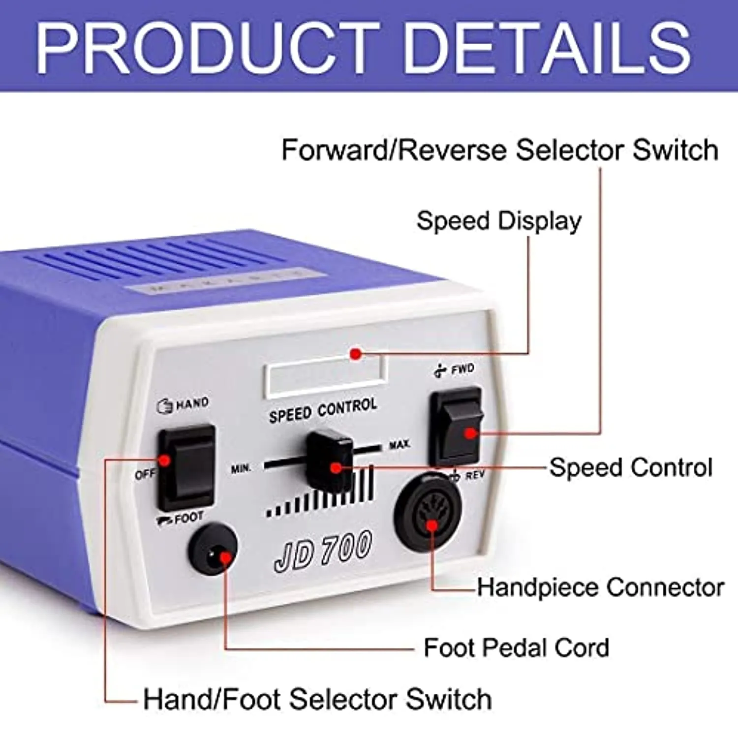 Makartt Nail Drill with Nail Bits Bundle, Electric Nail Drill Machine and 7Pcs Nail Drill Bits Set Remove Acrylic Nail