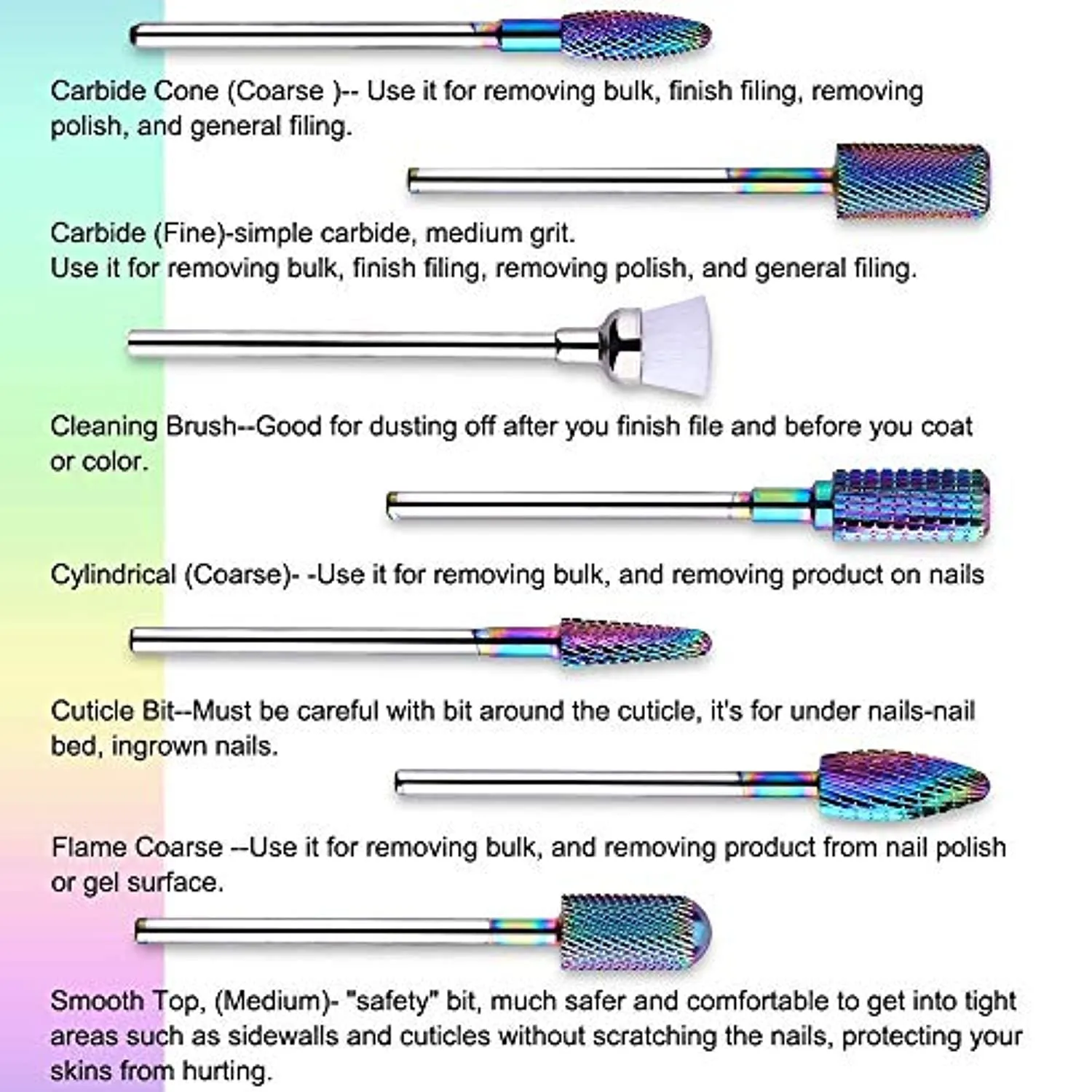 Makarttwith Black Rechargeable Nail Drill Machine Stephanee Electric Nail File with Tungsten Carbide Nail Drill Bits Set Bundle