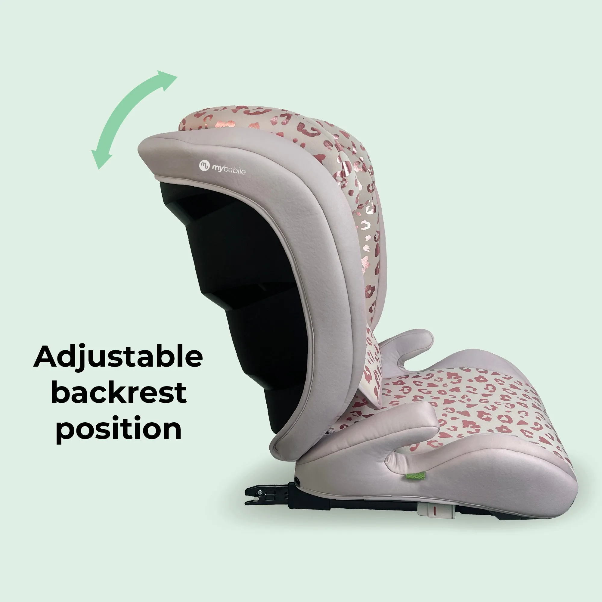 MBCS23 i-Size (100-150cm) High Back Booster Car Seat - Blush Leopard