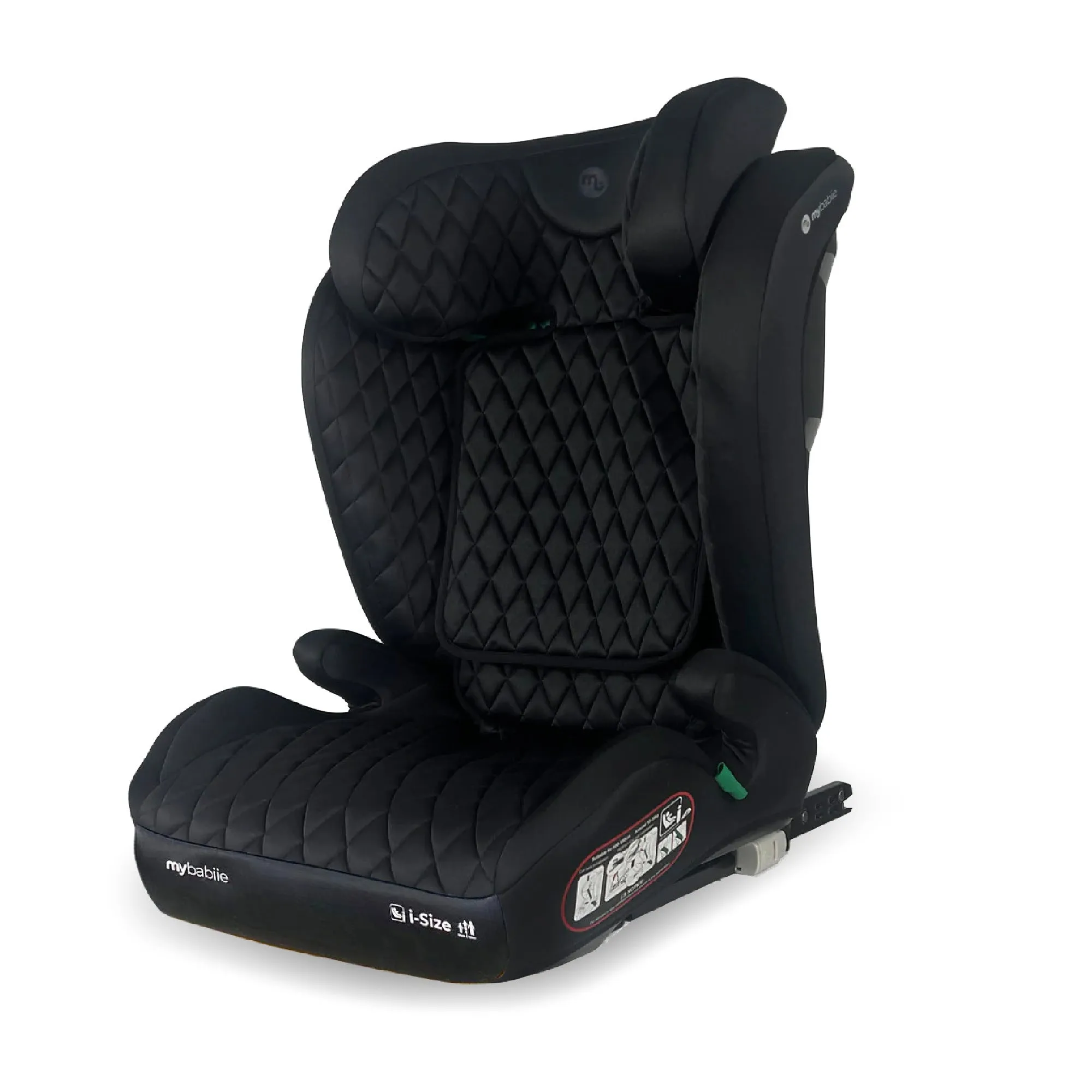 MBCS23 i-Size (100-150cm) High Back Booster Car Seat - Quilted Black