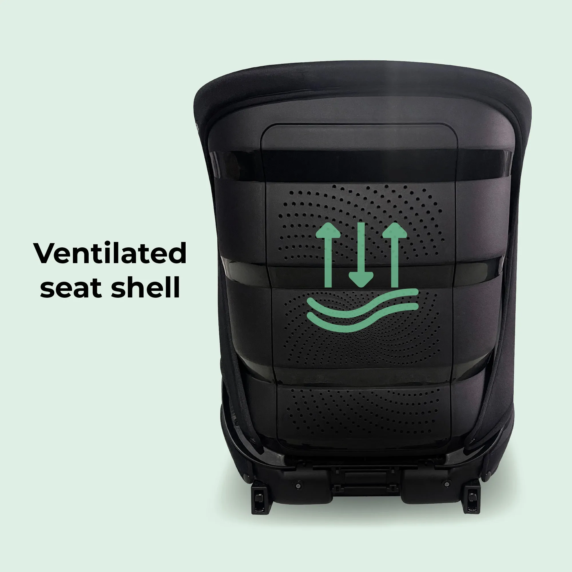 MBCS23 i-Size (100-150cm) High Back Booster Car Seat - Quilted Black