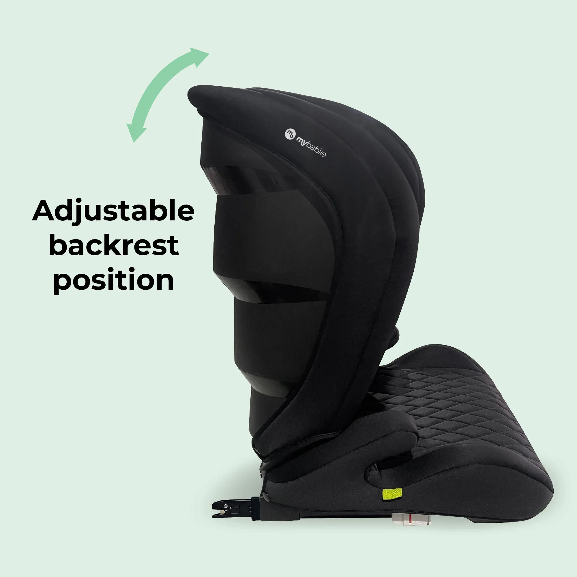 MBCS23 i-Size (100-150cm) High Back Booster Car Seat - Quilted Black