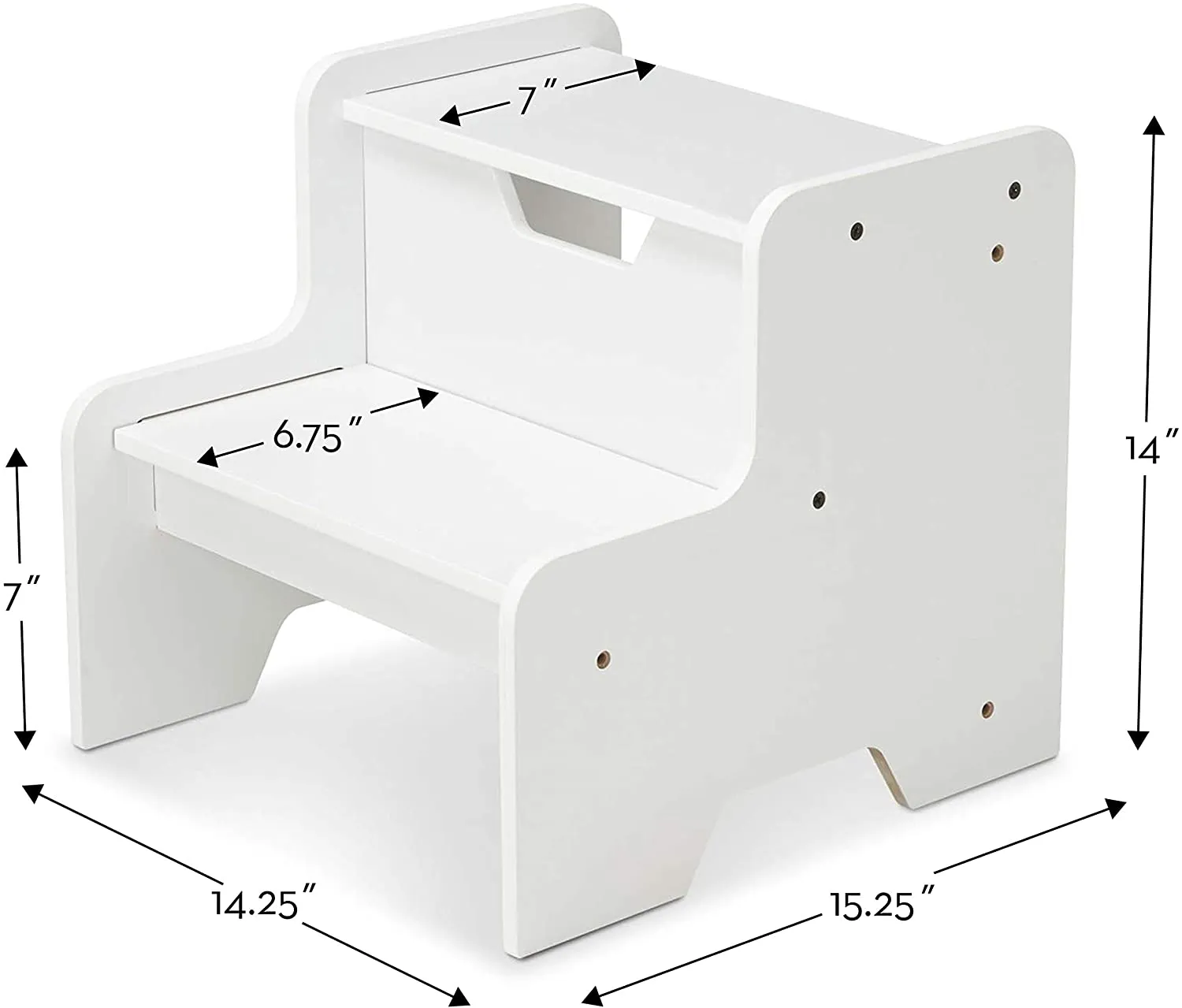 Melissa & Doug Wooden Step Stool, White! Great for helping kids up to 100 pounds reach books and toys, climb into bed, brush their teeth etc! Retail $50 