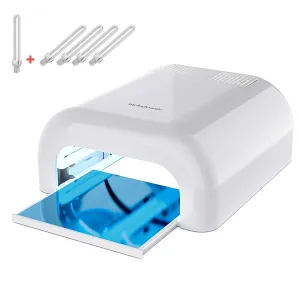 MelodySusie 36W Nail Lamp for Resin, Professional Gel Nail Polish Curing Lamp with 3 Timer Setting, Sliding Tray for Manicure Pedicure Resin, Black