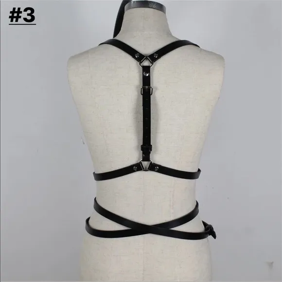 Men Women Harness Suspender Chest Belt FA Leather