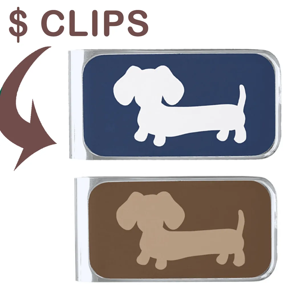 Men's Dachshund Money Clip
