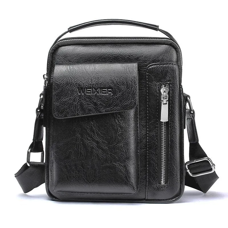 Men's Genuine Leather Sling Bag Over the Shoulder Bags