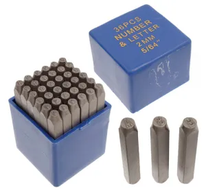 Metal Stamp 36pcs Basic 2mm Uppercase (A-Z) (0-9) (&)