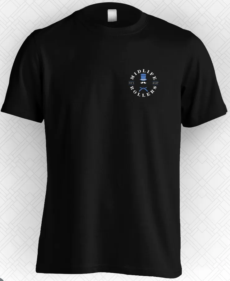 Midlife Rollers Official Logo V2 Blue Belt Shirt