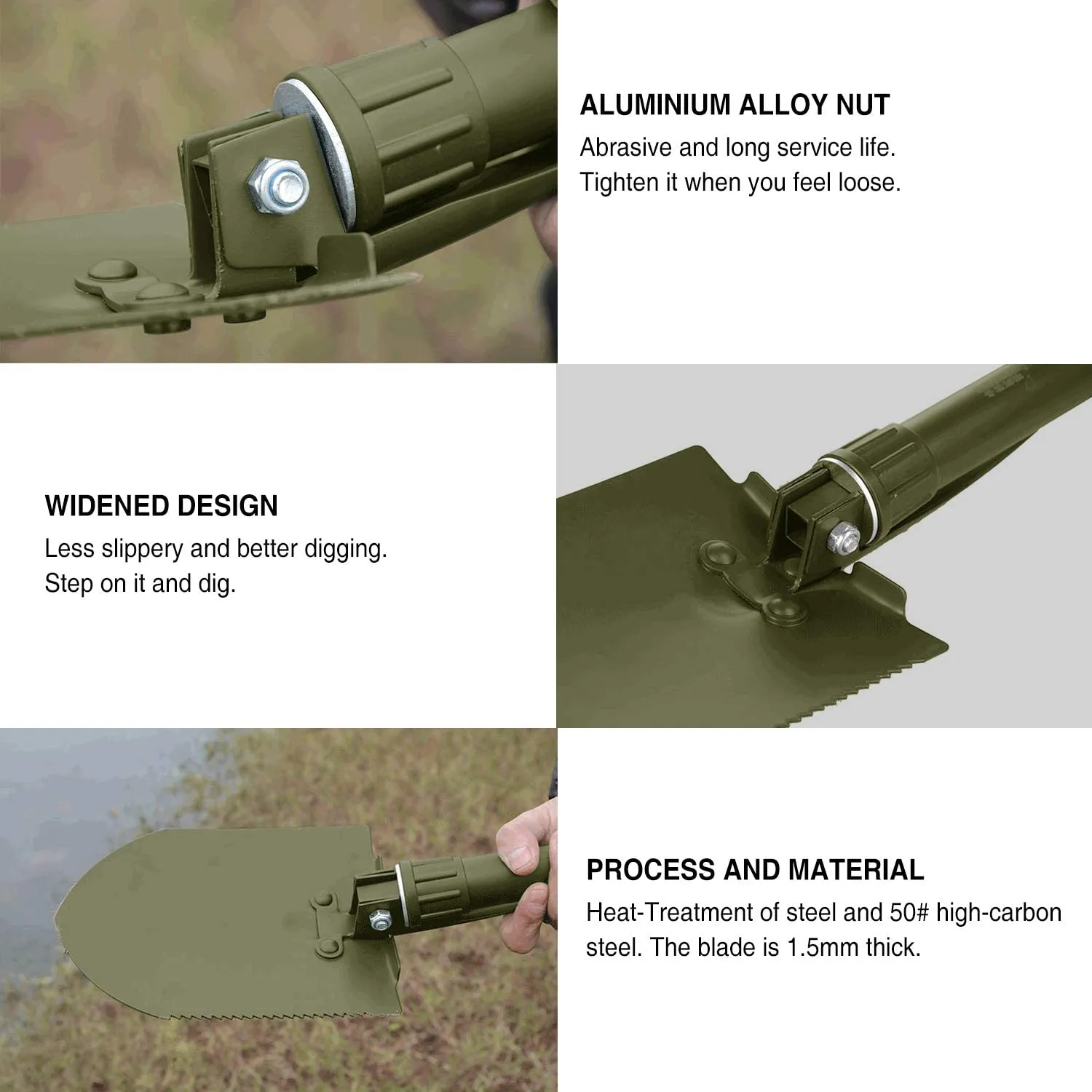 Military Folding Shovel with Sheath