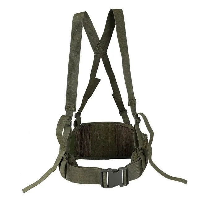 Military Tactical Belt Molle Adjustable Suspenders Shooting Wargame Men H-Shaped Soft Outdoor Sport Waistband Hunting Accessory