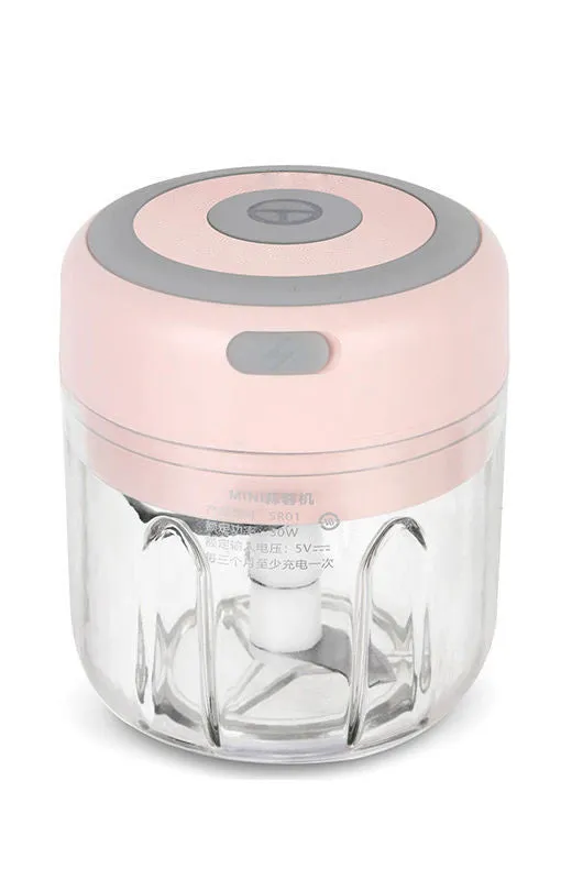 Mini Electric Garlic Chopper USB Charging Ginger Masher Machine Sturdy Durable Chili Vegetable Crusher Kitchen Tool