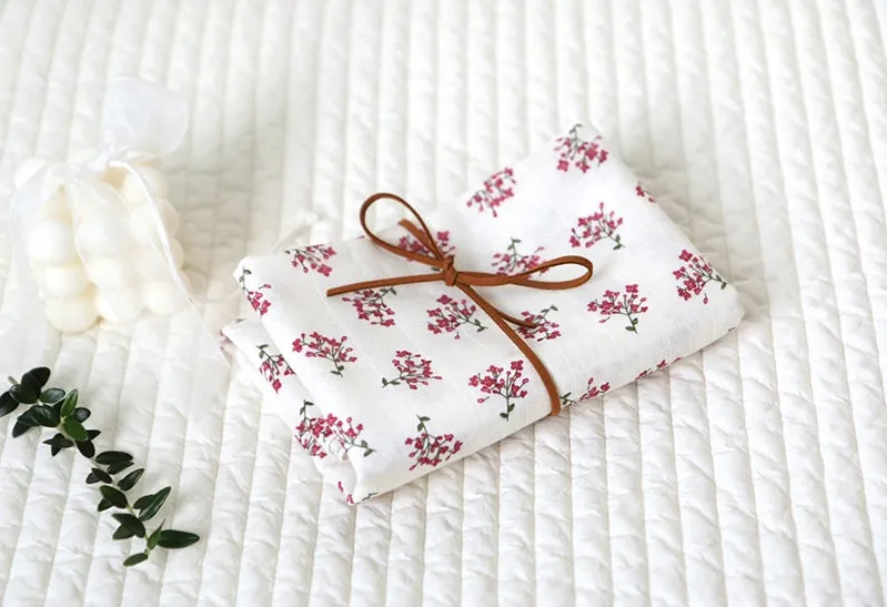 Mini Flowers Cotton Double Gauze Fabric By the Yard /53569