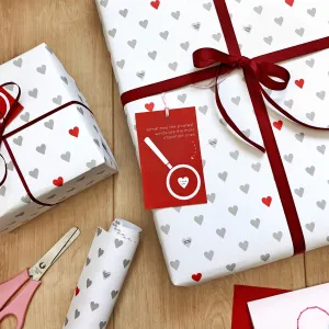 Mini Love Heart Messages Wrapping Paper Set