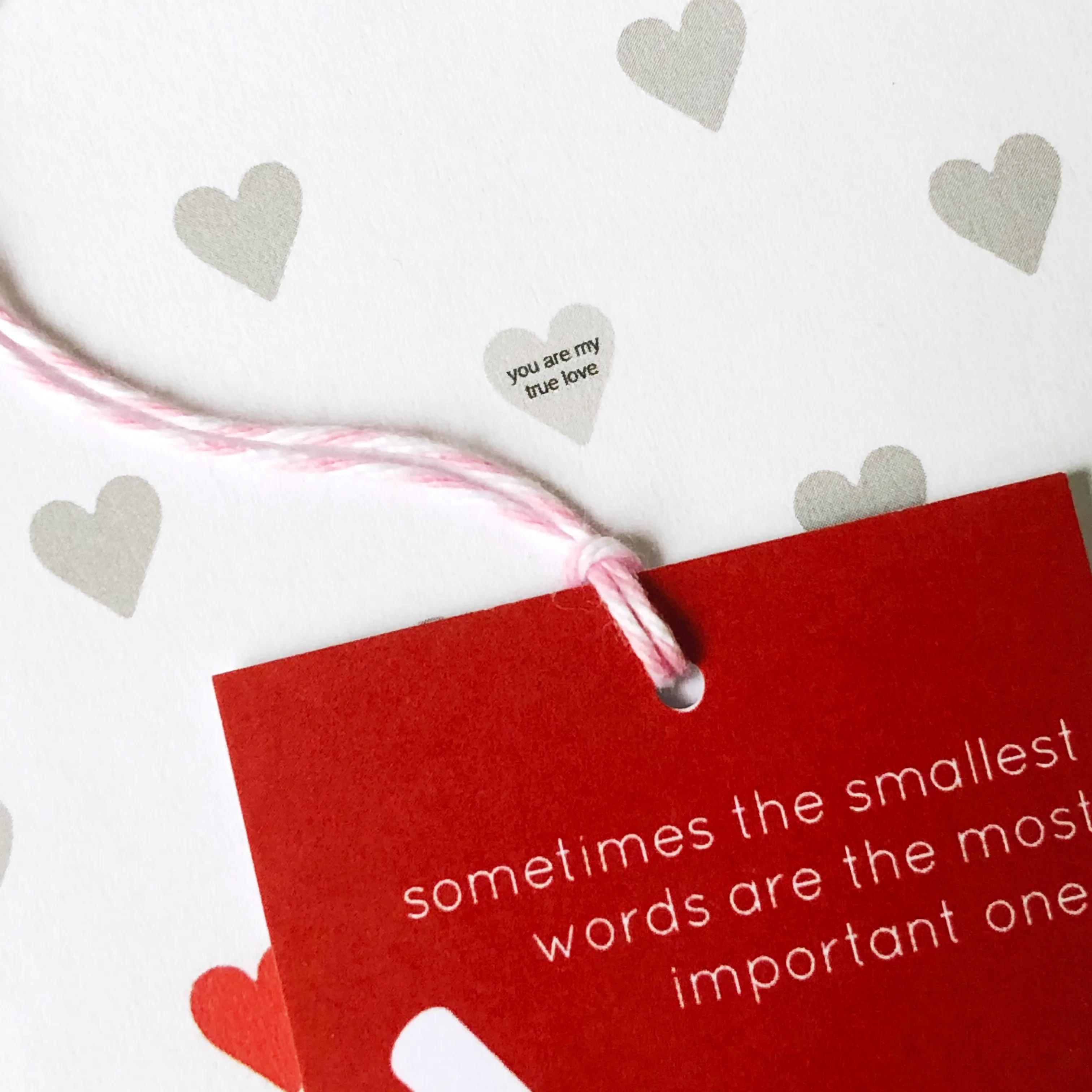 Mini Love Heart Messages Wrapping Paper Set
