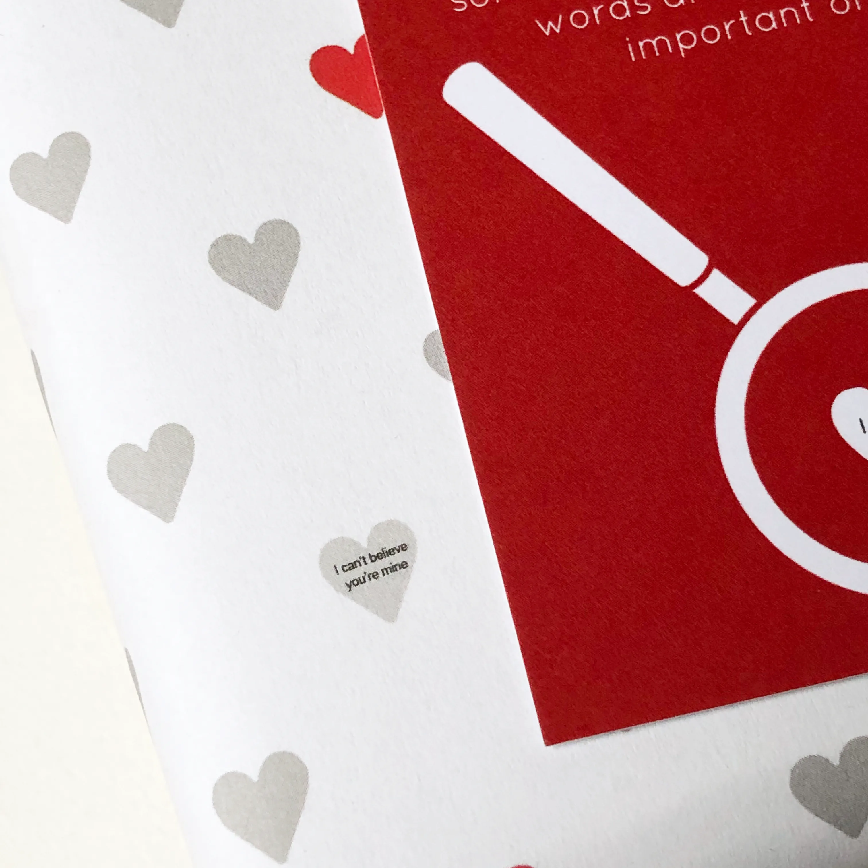 Mini Love Heart Messages Wrapping Paper Set