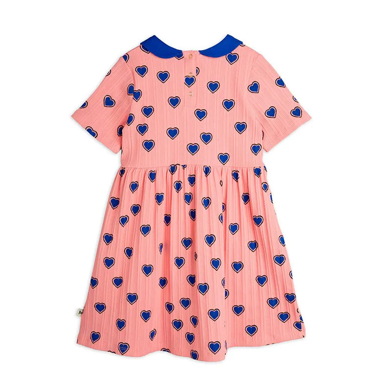 Mini Rodini - Outlined hearts dress - pink