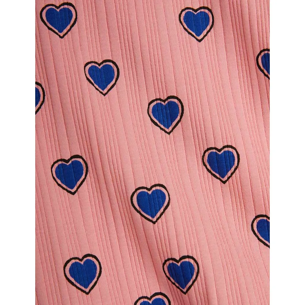 Mini Rodini - Outlined hearts dress - pink