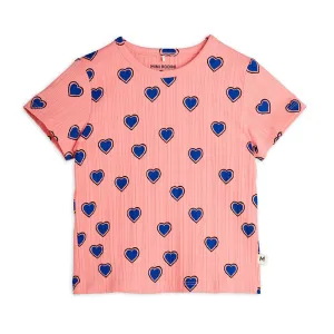 Mini Rodini - Outlined hearts T-shirt - pink