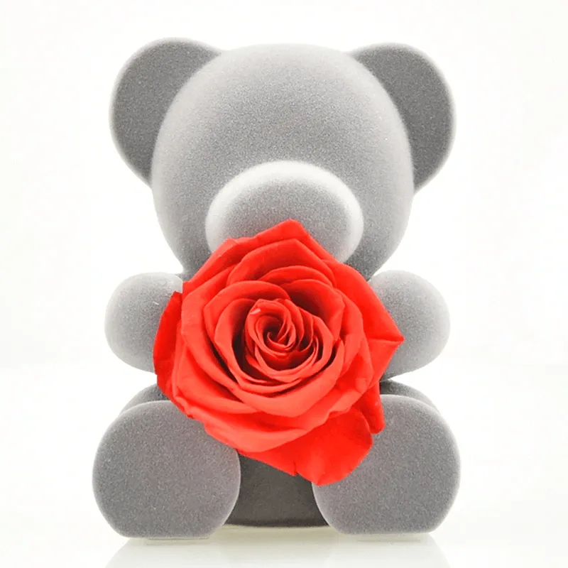 Mini Teddy Bear With Rose