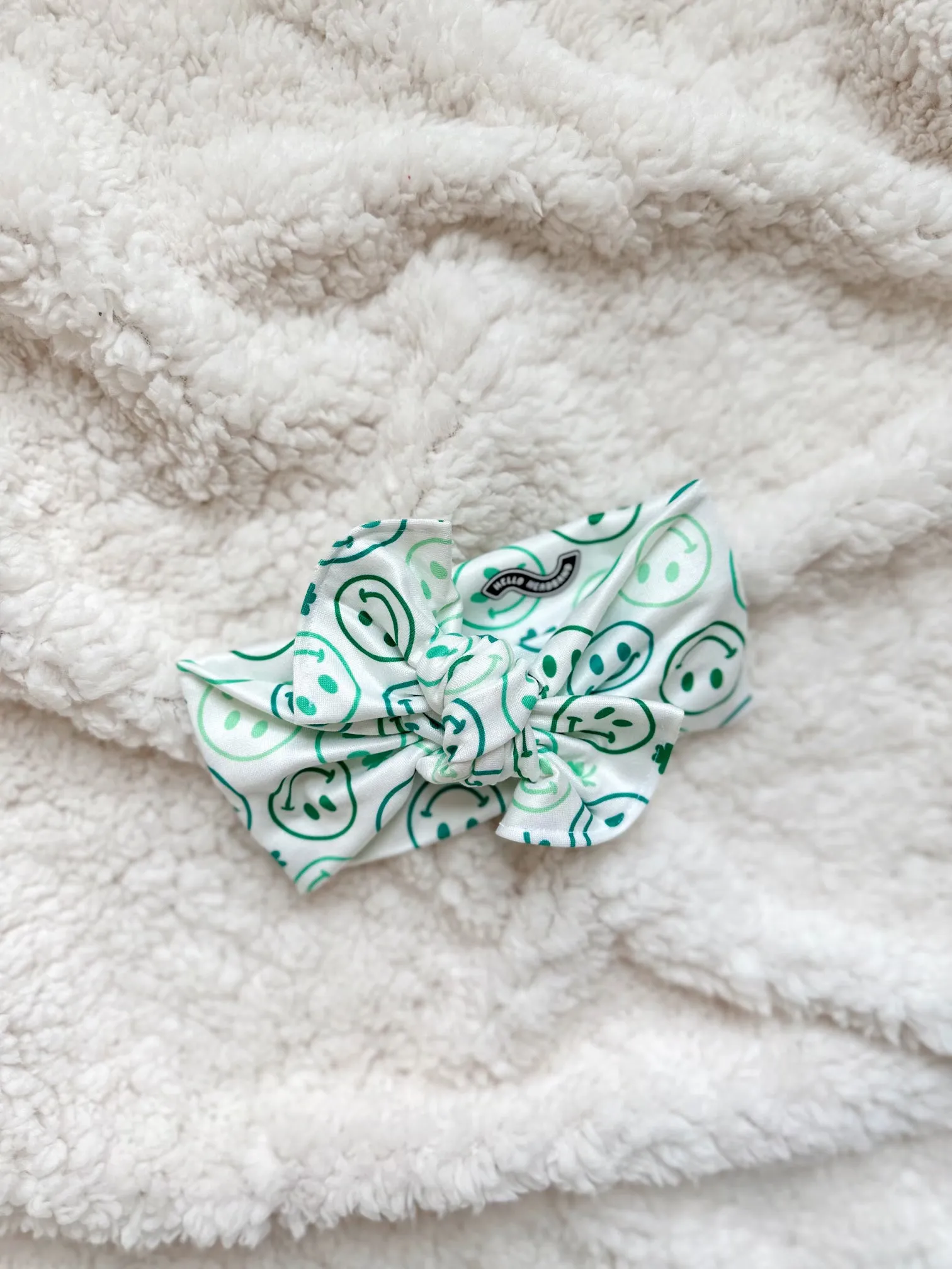 Mini Tieband - Smiley Shamrocks