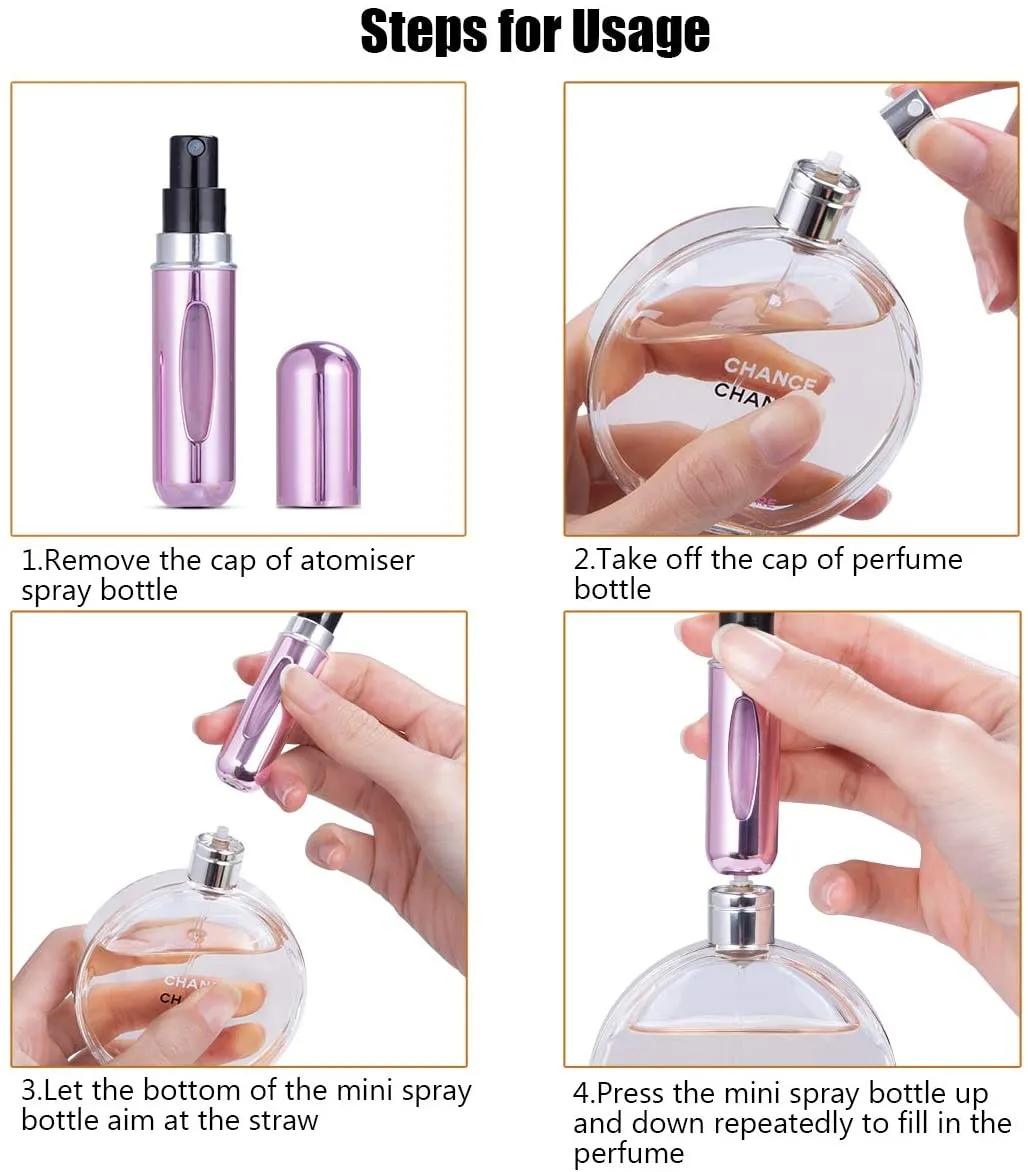 Mini Travel Perfume Atomiser Refillable Bottles 5ml