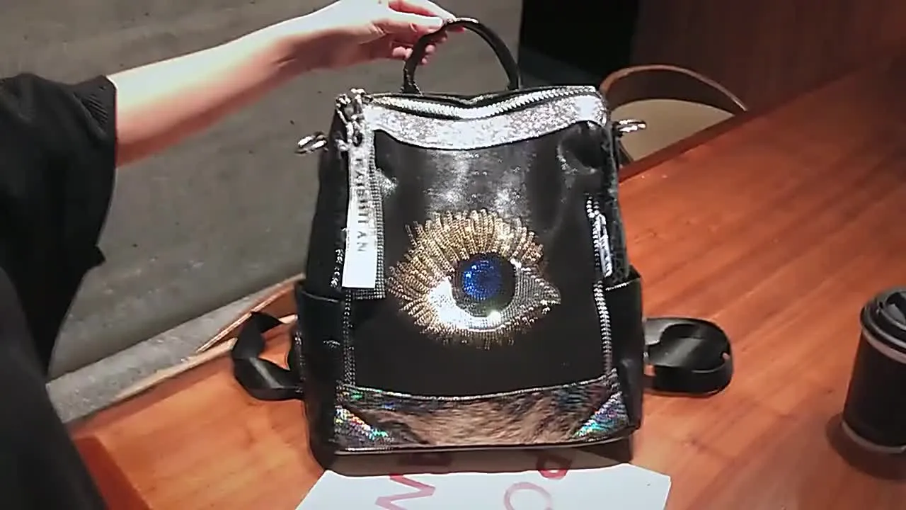 Mini Trendy Rhinestone Decor Backpack, Anti-Theft Convertible Daypack, Women's Fashion Travel Knapsack & Shoulder Purse