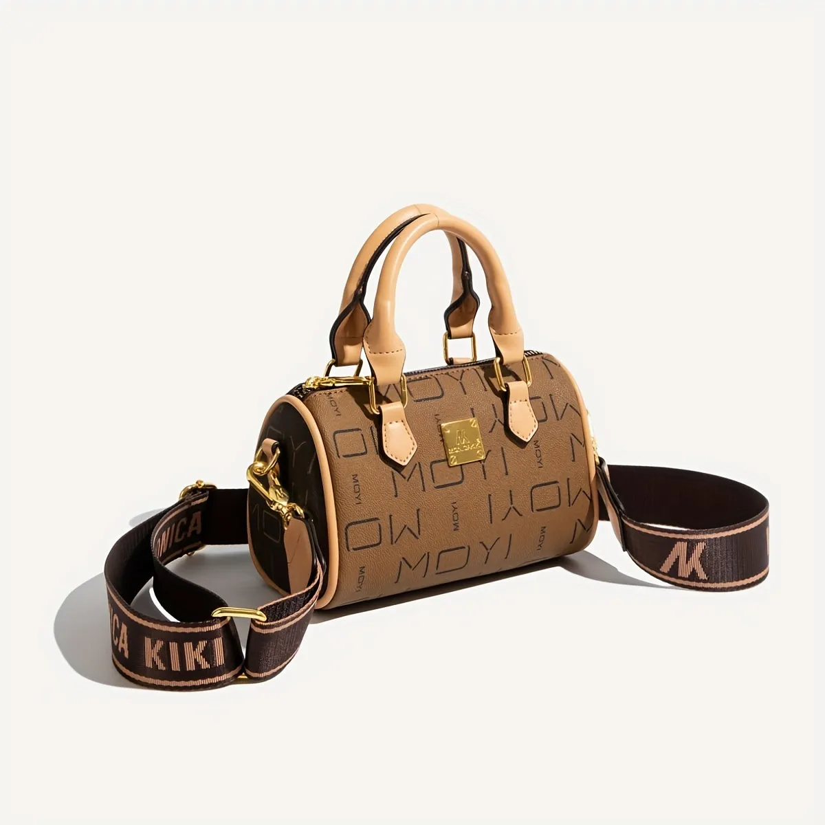 Mini Vintage Top Handle Boston Crossbody Bag, PU Leather Textured Bag Purse, Classic Versatile Fashion Shoulder Bag