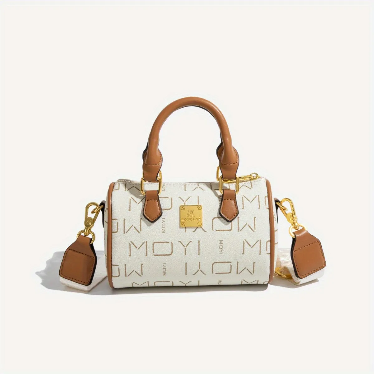 Mini Vintage Top Handle Boston Crossbody Bag, PU Leather Textured Bag Purse, Classic Versatile Fashion Shoulder Bag