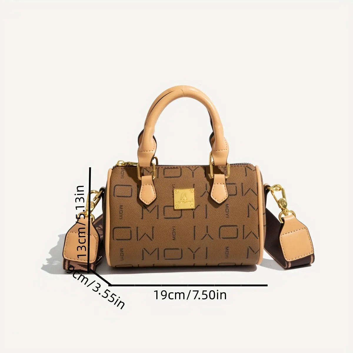 Mini Vintage Top Handle Boston Crossbody Bag, PU Leather Textured Bag Purse, Classic Versatile Fashion Shoulder Bag