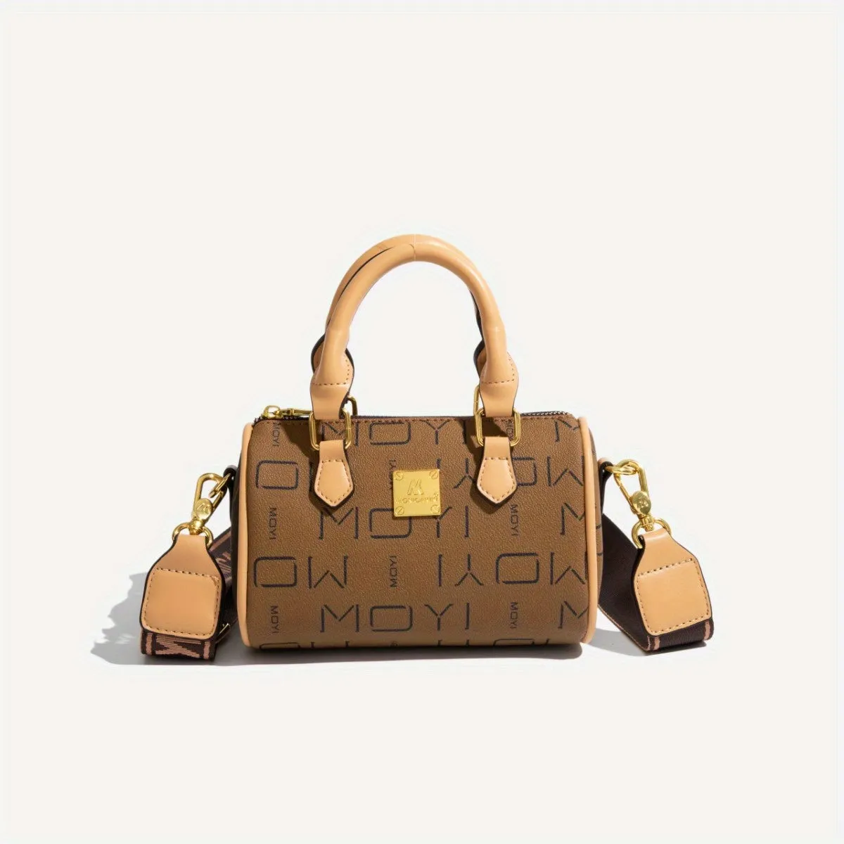 Mini Vintage Top Handle Boston Crossbody Bag, PU Leather Textured Bag Purse, Classic Versatile Fashion Shoulder Bag