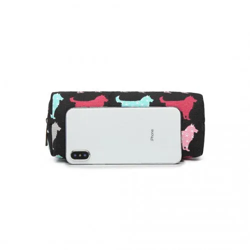 Miss Lulu Dog Canvas Pencil Case