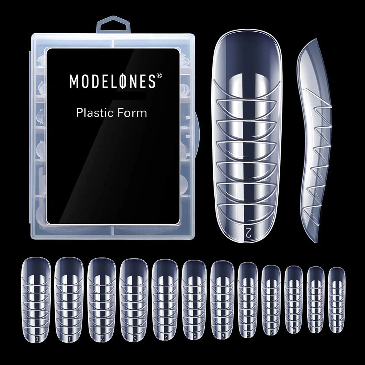 Modelones Nail Tips and Glue Gel Kit, Acrylic Nail Kit 4 in 1 Nail Glue Gel, Ultra-Portable LED Nail Lamp, with 500Pcs Coffin Nail, Nail Prep Dehydrate, and Extension DIY Nail Art Tools All-In-One Gel Nail Extension Kit