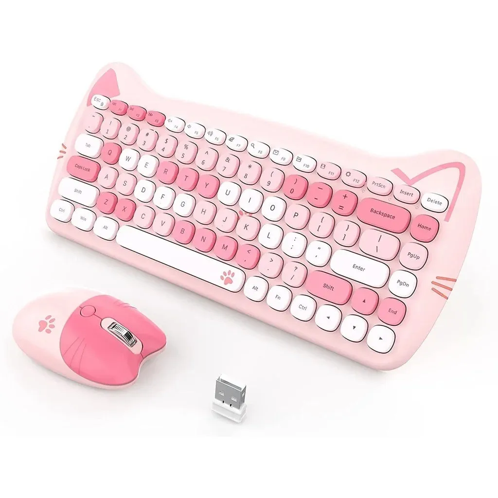 Mofii Cat Design Wireless Keyboard & Mouse
