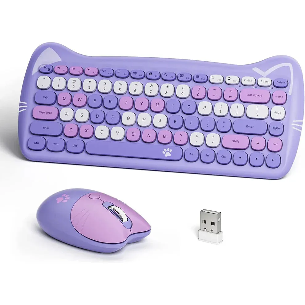 Mofii Cat Design Wireless Keyboard & Mouse