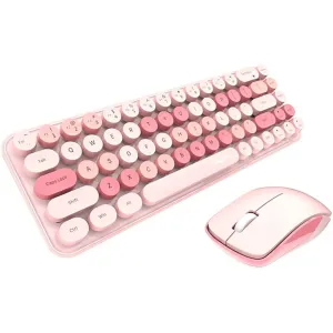 Mofii Pink Wireless Keyboard & Mouse Set