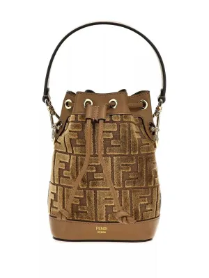 mon tresor jacquard ff velvet mini bag