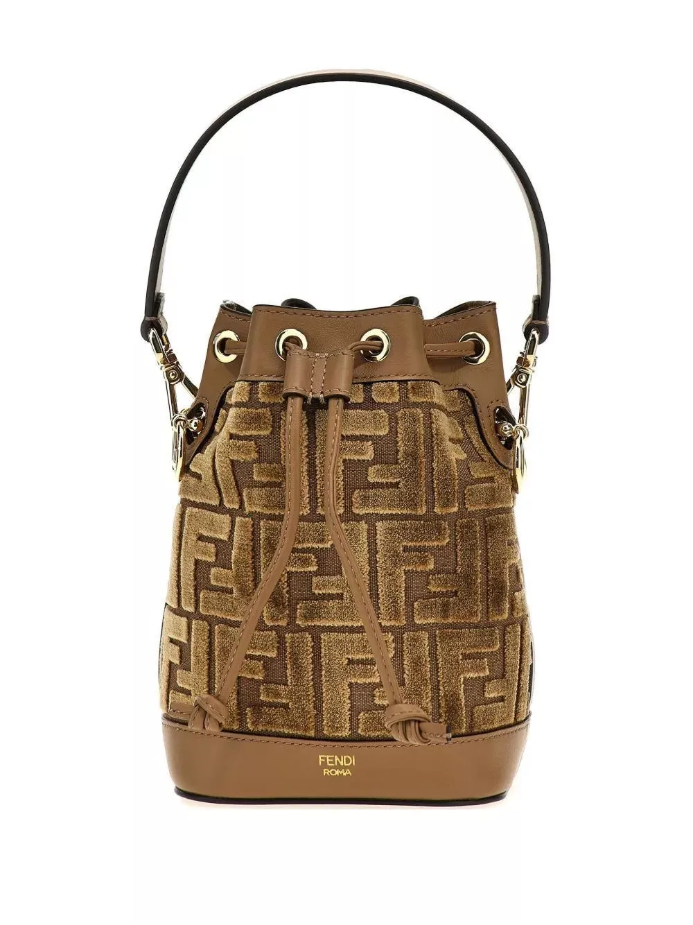 mon tresor jacquard ff velvet mini bag